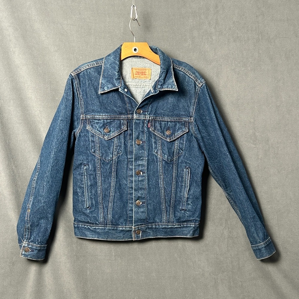 Vtg 80s Levis 70506 0216 Type III 4 Pocket Denim Trucker Jacket USA Men Size 40R
